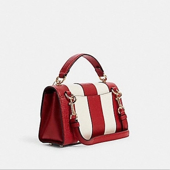Coach Tilly Satchel 23 Red/Chalk - Picture 6 of 12